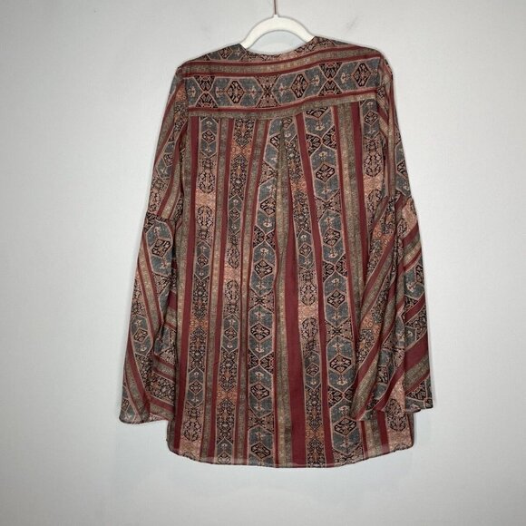 The Jetset Diaries TJD Redwood Tunic Dress Aztec Boho Bell Sleeve Size 8 - Picture 9 of 9